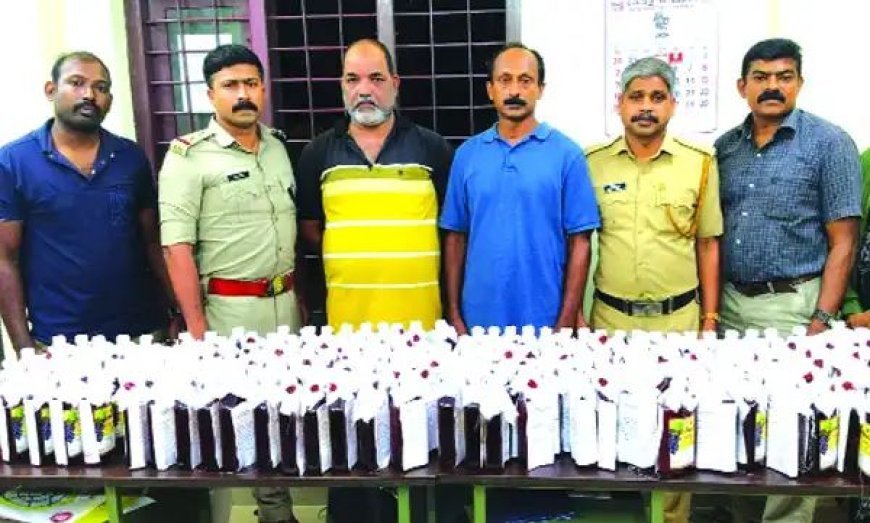 ഉപ്പുതോട്ടിൽ 100 ലിറ്റർ പോണ്ടിച്ചേരി മദ്യം പിടികൂടി
