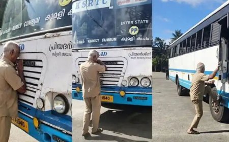 18 വർഷത്തെ സേവനത്തിന് വിട; അവസാന ട്രിപ്പിന് ശേഷം ബസിനെ തൊട്ടുതൊഴുത് പോൾ കുര്യൻ