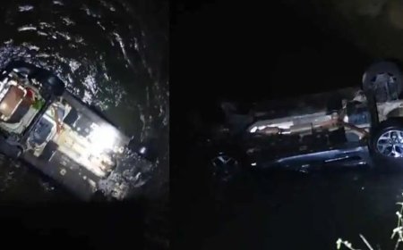 നിയന്ത്രണം വിട്ട കാർ പുഴയിലേക്ക് മറിഞ്ഞ് യുവാവിന് ദാരുണാന്ത്യം.മൂന്ന് പേർക്ക് പരിക്ക്