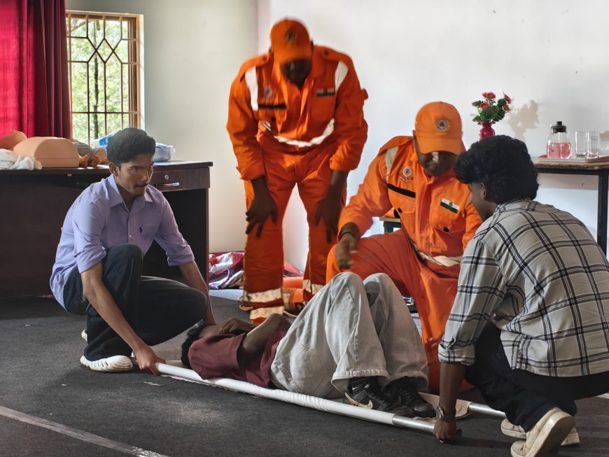 പ്രായോഗിക പരിശീലനത്തിലൂടെ ദുരന്തനിവാരണത്തിന്റെ പാഠങ്ങൾ പകർന്ന് എൻഡിആർഎഫ് സംഘം