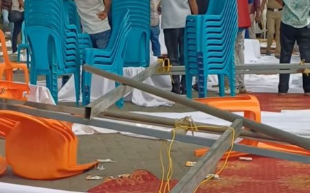 കുമളിയിൽ വന്യജീവി വാരാഘോഷത്തിന്റെ ഉദ്ഘാടന പന്തൽ തകർന്നു; മൂന്ന് പേർക്ക് പരുക്ക്