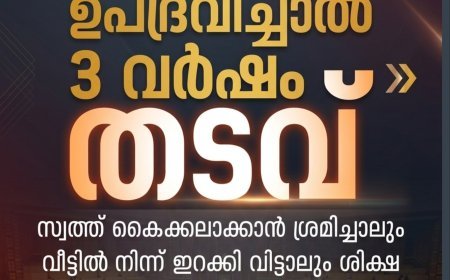 വയോജനങ്ങളെ ഉപദ്രവിച്ചാൽ മൂന്ന് വർഷം വരെ തടവ്; 50,000 രൂപ പിഴയും