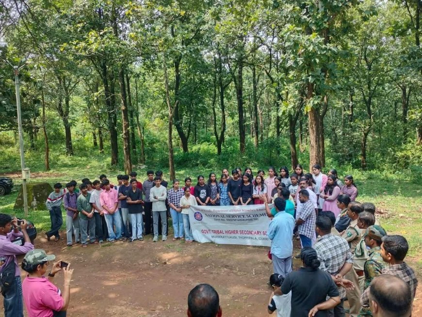 ഗാന്ധിജയന്തി ദിനത്തിൽ ലഹരിവിരുദ്ധ സന്ദേശവും വനസംരക്ഷണ പ്രവർത്തനവുമായി മുരിക്കാട്ടുകുടി ട്രൈബൽ സ്കൂൾ