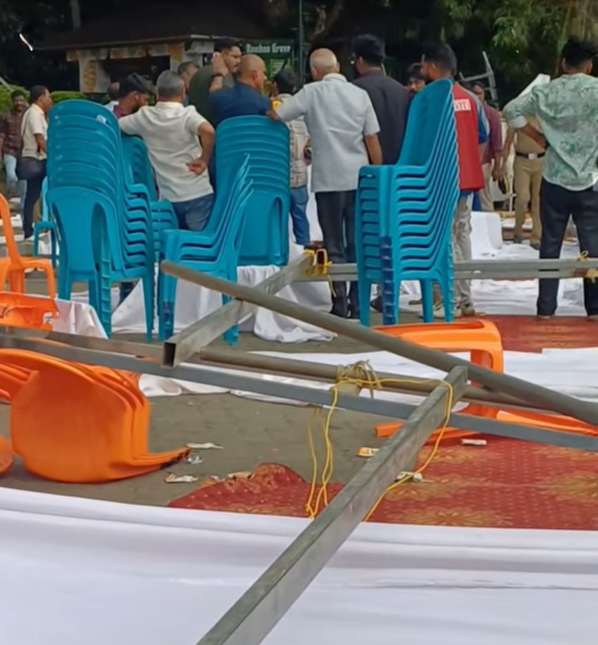 കുമളിയിൽ വന്യജീവി വാരാഘോഷത്തിന്റെ ഉദ്ഘാടന പന്തൽ തകർന്നു; മൂന്ന് പേർക്ക് പരുക്ക്