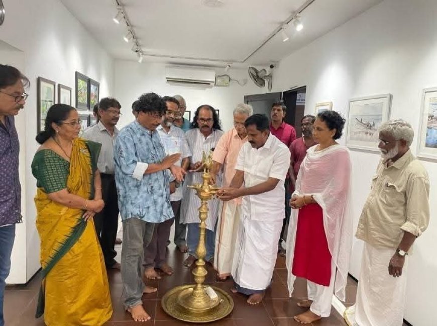 കോട്ടയത്ത് ‘വിഷ്വൽ ജേർണി’ വാട്ടർ കളർ ചിത്രപ്രദർശനം ആരംഭിച്ചു